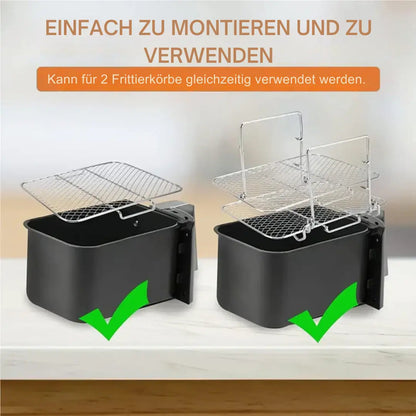 Air Fryer Rack 3-Tier Removable Stainless Steel