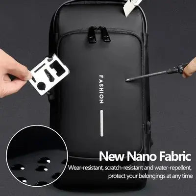 Backpack Cut-Resistant & RFID-Protected USB Charging Port