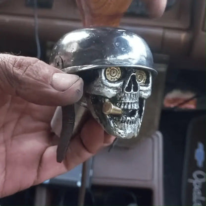Shift Knob Handcrafted Skull Soldier Chrome-Plated Alloy