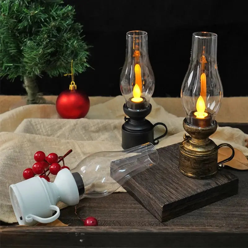 LED Lantern Vintage Flicker Battery-Powered & Portable
