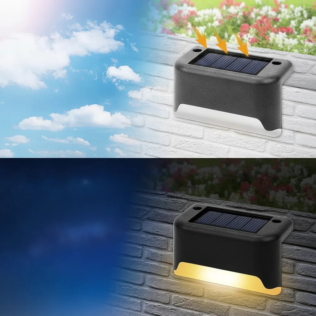 Solar Patio Lights Weatherproof Motion Sensor Set of 4