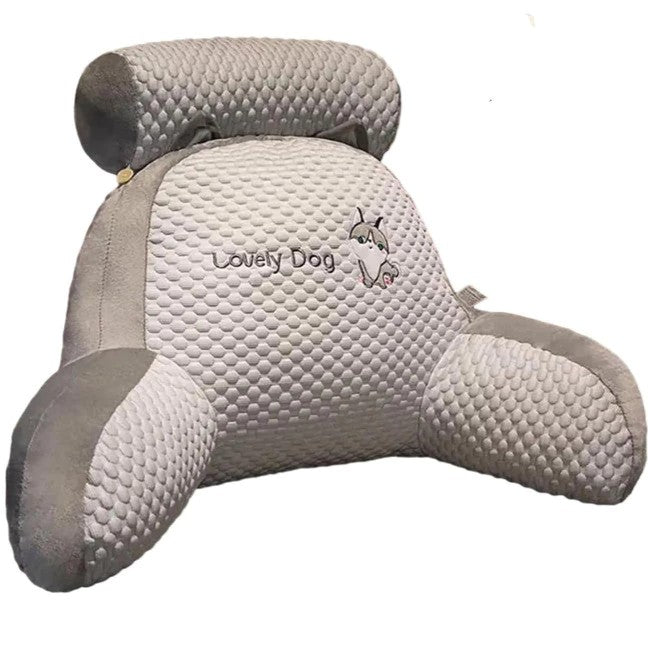 Backrest Pillow Ergonomic Triangle Removable Cotton Cover