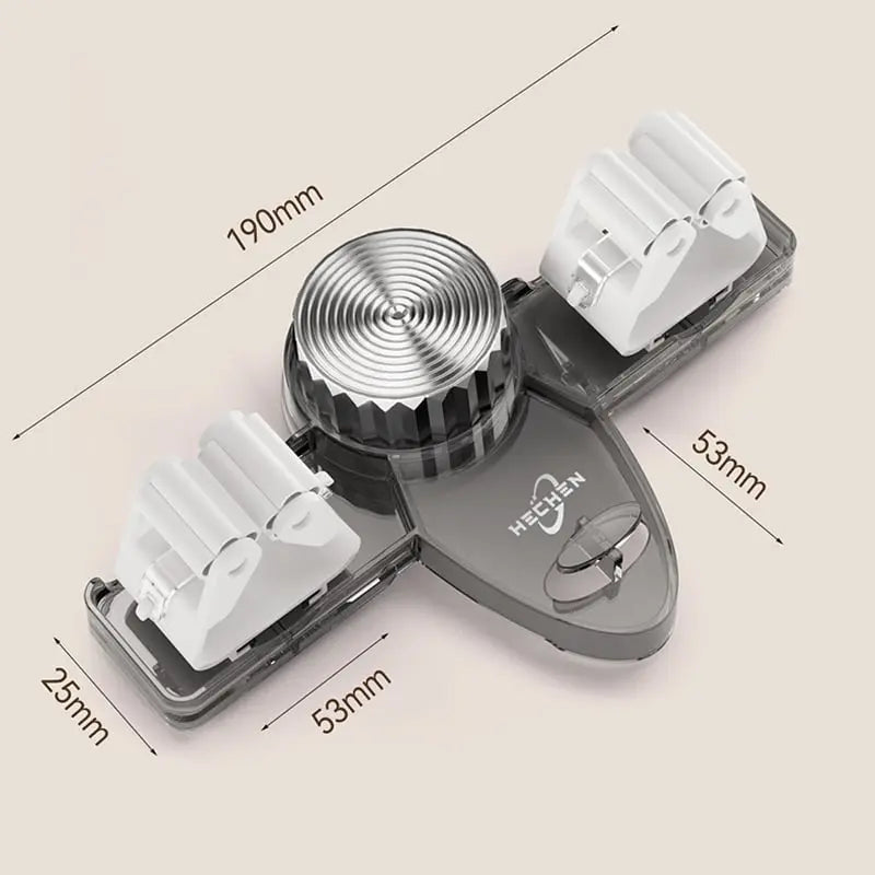 Broom & Mop Holder Self-Adhesive Suction Automatic Clamp
