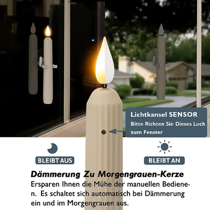 LED Window Candles Warm White Flicker Set of 6
