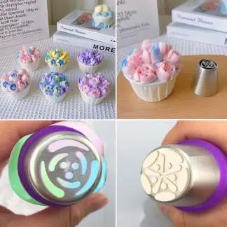 Cake Piping Tip Set Floral Nozzles Stainless Steel