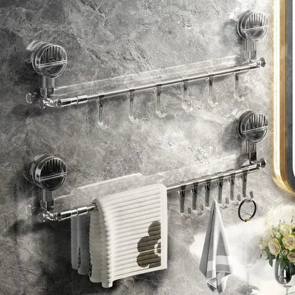 Towel Rack Telescopic Suction Cups & Stainless Steel