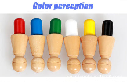 Kids Memory Game Handcrafted Wooden Non-Toxic Paint