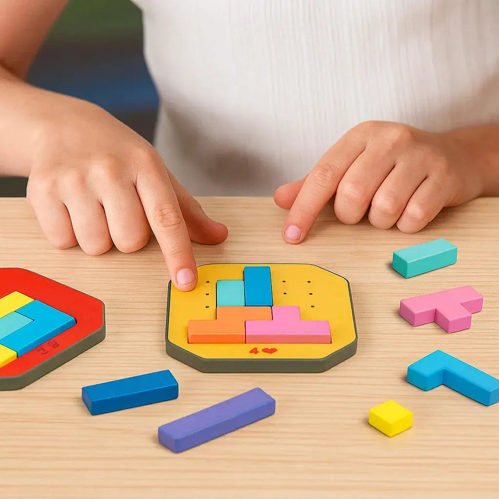 Logic Puzzle Game 108 Pieces & 20 Task Cards