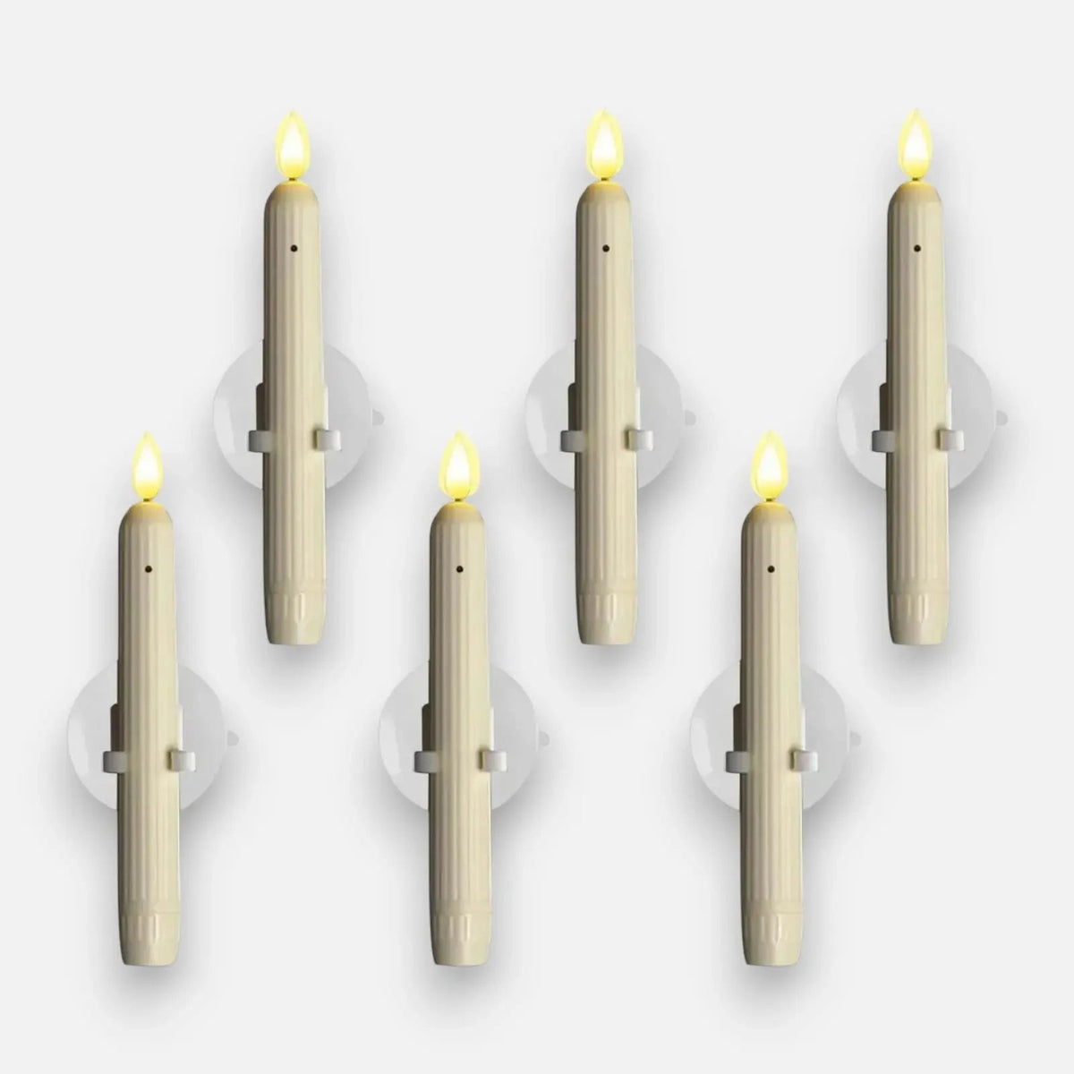 LED Window Candles Warm White Flicker Set of 6