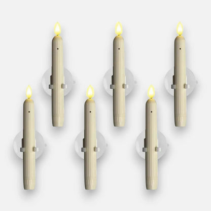 LED Window Candles Warm White Flicker Set of 6