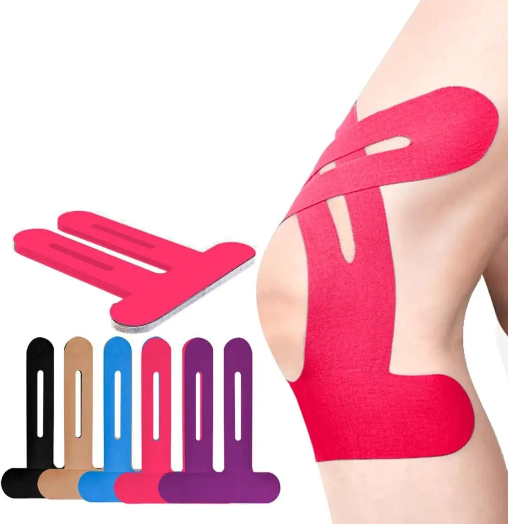 Knee Kinesiology Tape Pre Cut Breathable Cotton 10 Pack