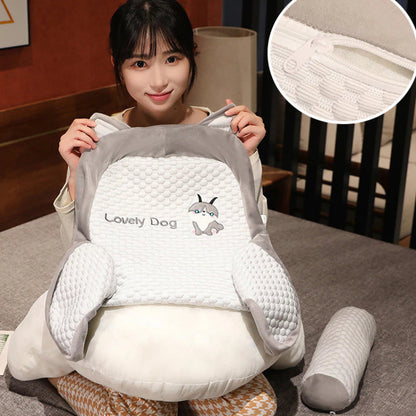 Backrest Pillow Ergonomic Triangle Removable Cotton Cover