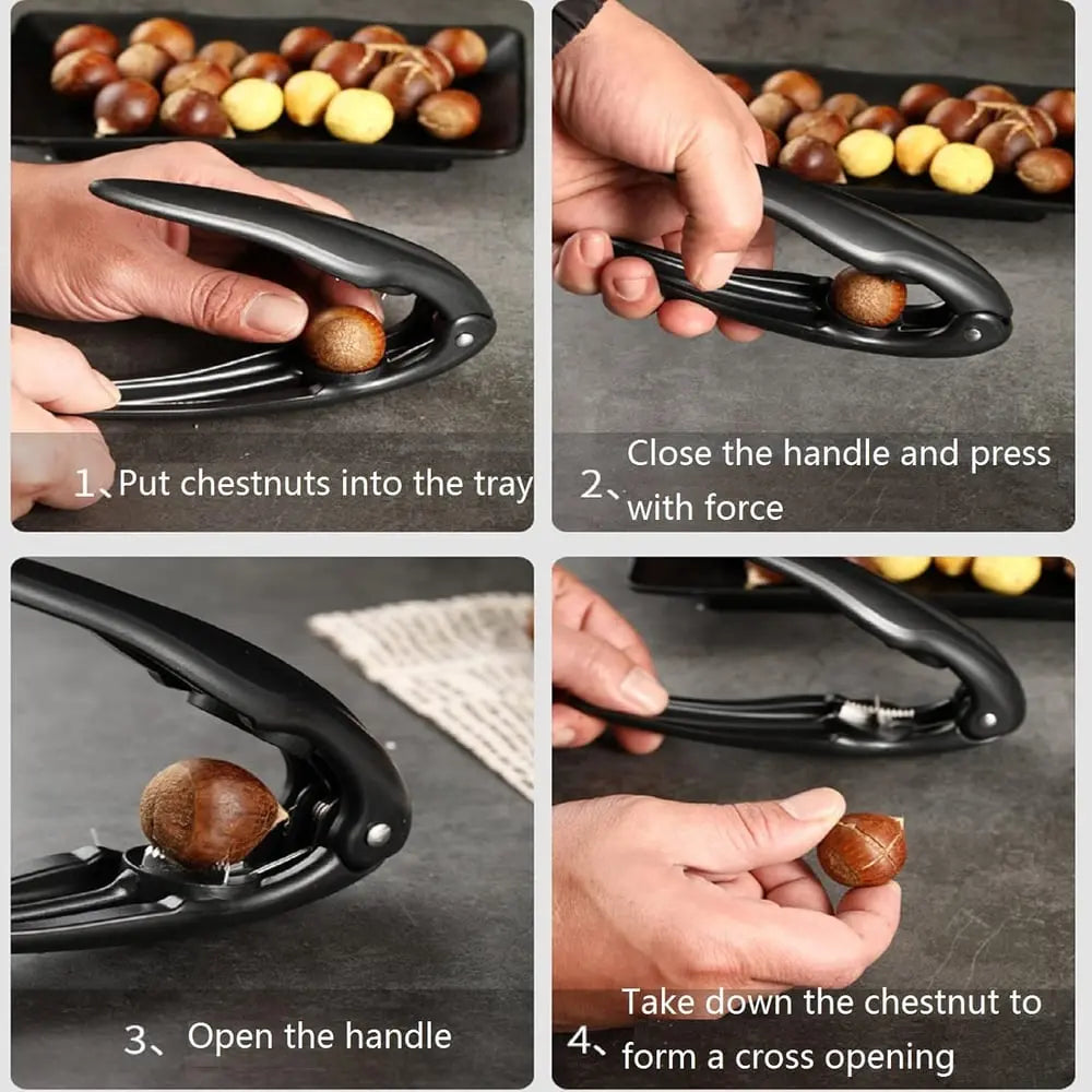 Chestnut Peeler Ergonomic Zigzag Non-Slip Handle Stainless Steel Cutter