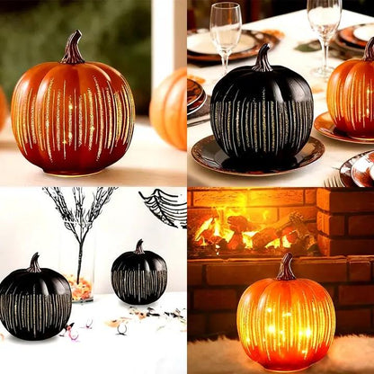 Pumpkin Lamp Sparkling LED 6-Hour Auto Timer