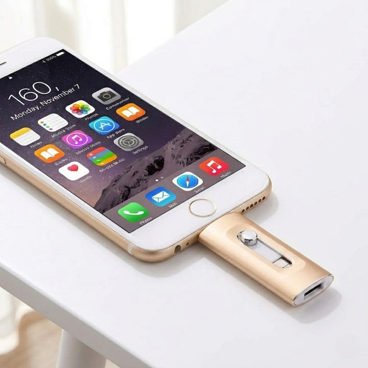 USB Drive 3-In-1 Lightning USB-C USB-A