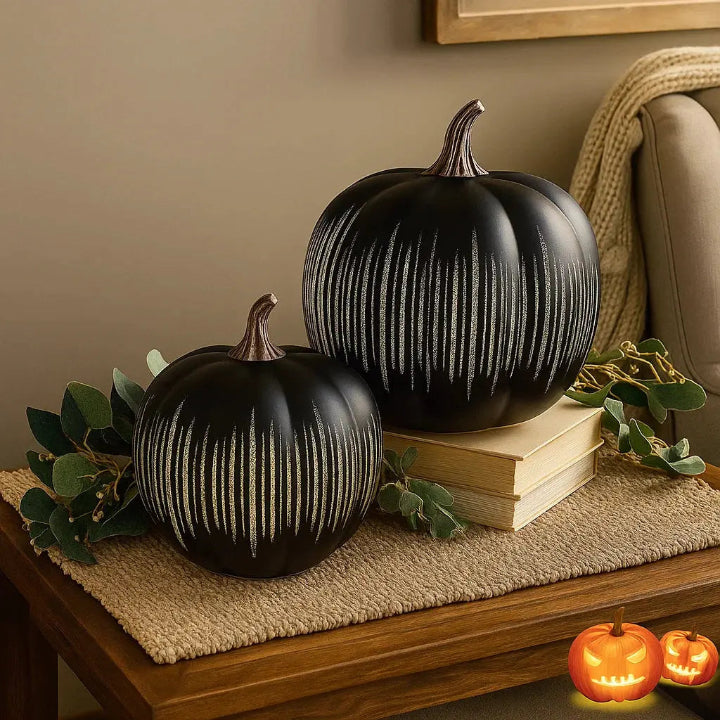Pumpkin Lamp Sparkling LED 6-Hour Auto Timer