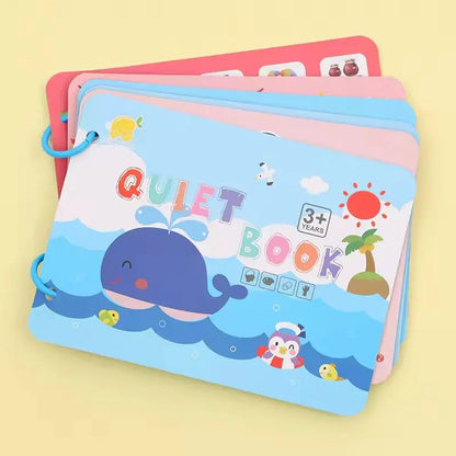 Toddler Learning Book Laminated Pages & Grippy Pieces