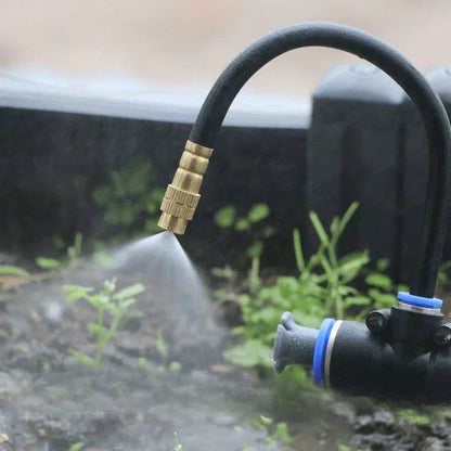 Garden Irrigation System 360° Adjustable Brass Nozzles Tool-Free Water-Saving