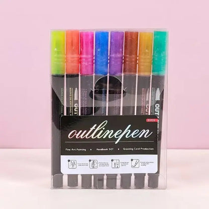 Metallic Marker Set Ergonomic Grip & Non-Toxic