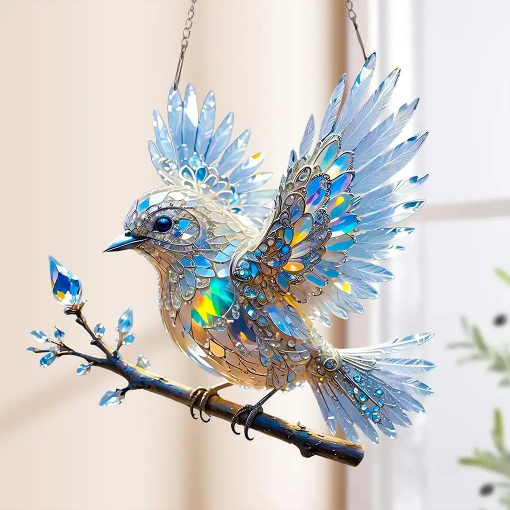 Window Ornament Shimmering Acrylic Rainbow Reflections Hook Included