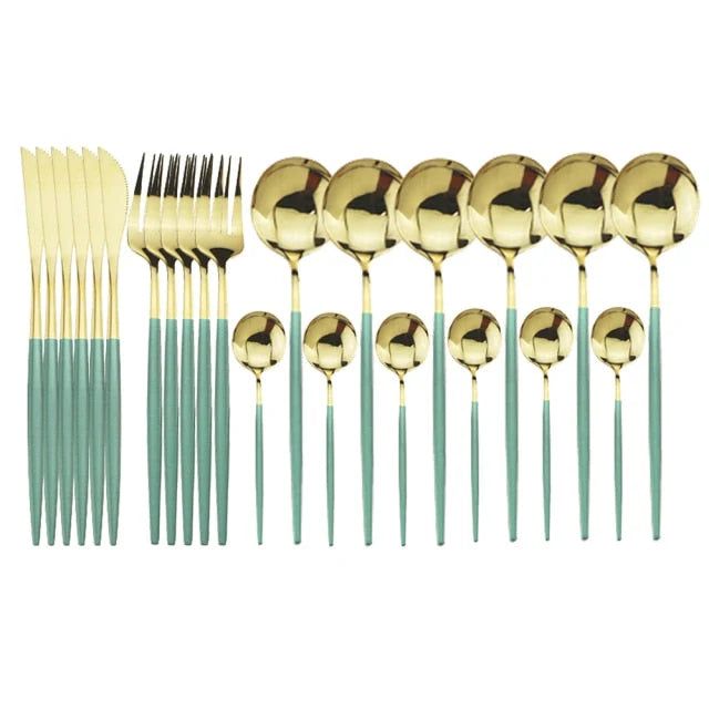 24-Piece Stainless Steel Flatware Set