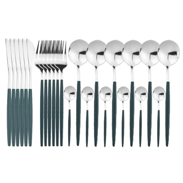 24-Piece Stainless Steel Flatware Set