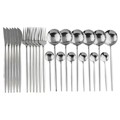 24-Piece Stainless Steel Flatware Set