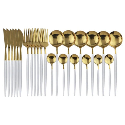 24-Piece Stainless Steel Flatware Set