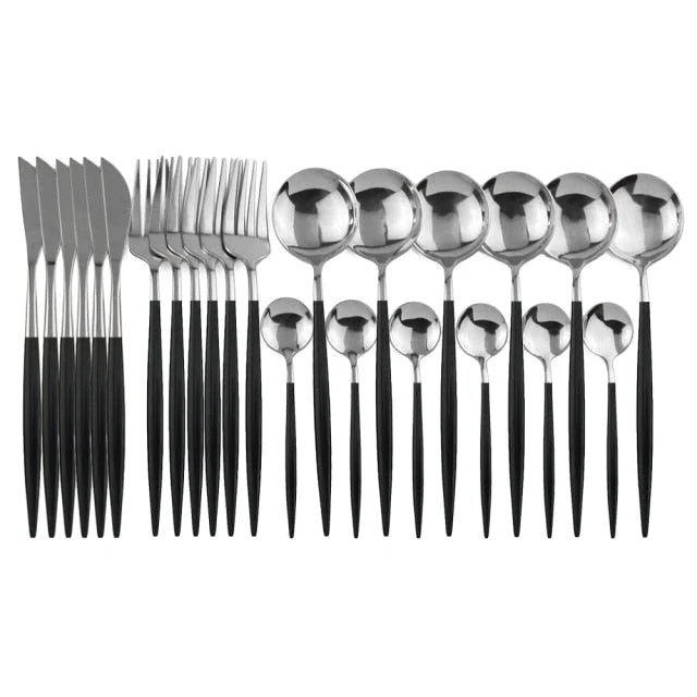 24-Piece Stainless Steel Flatware Set