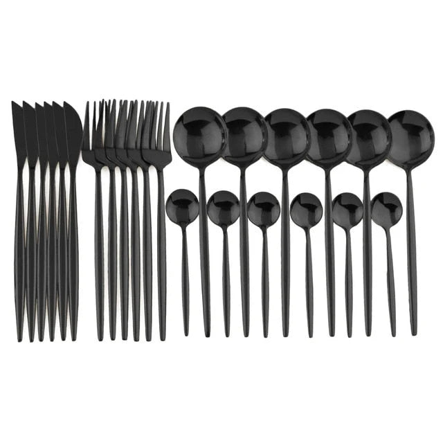 24-Piece Stainless Steel Flatware Set