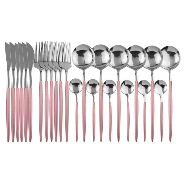 24-Piece Stainless Steel Flatware Set