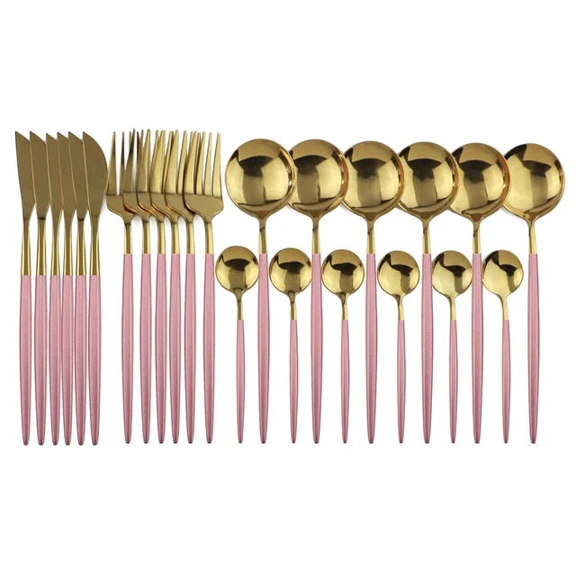 24-Piece Stainless Steel Flatware Set