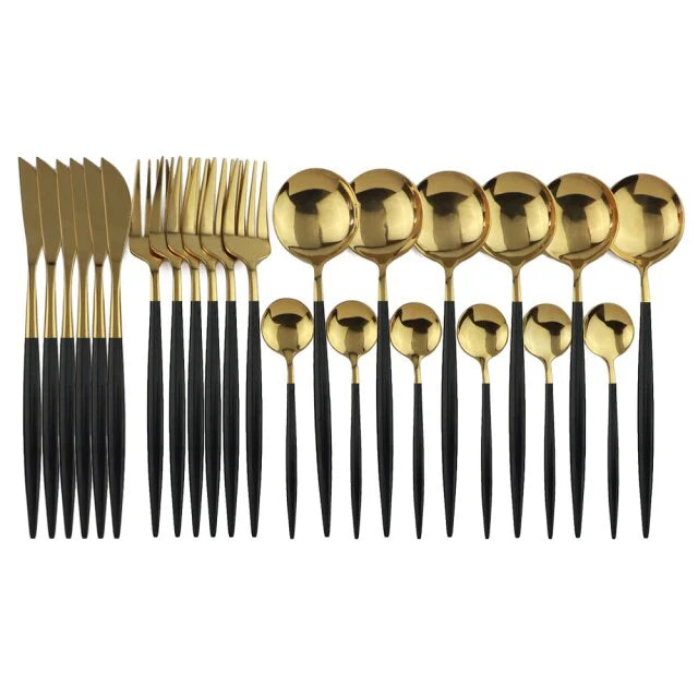 24-Piece Stainless Steel Flatware Set