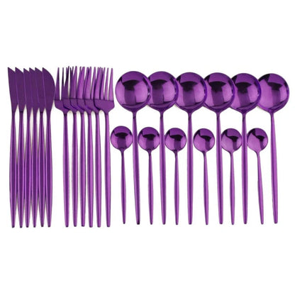 24-Piece Stainless Steel Flatware Set