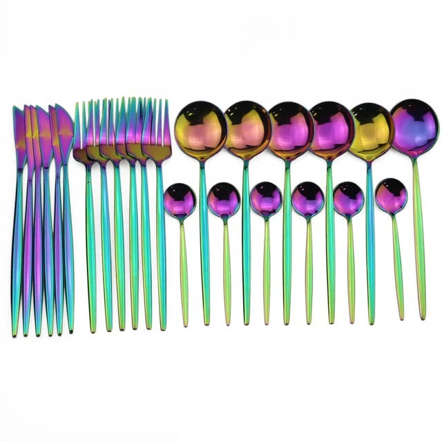 24-Piece Stainless Steel Flatware Set