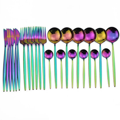 24-Piece Stainless Steel Flatware Set