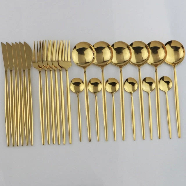 24-Piece Stainless Steel Flatware Set