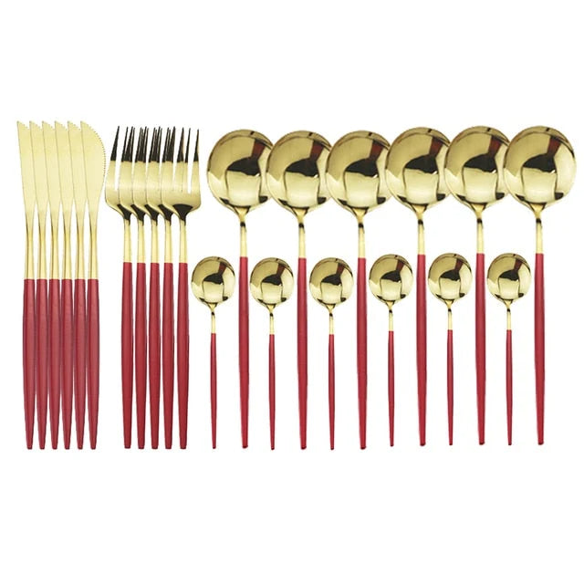 24-Piece Stainless Steel Flatware Set