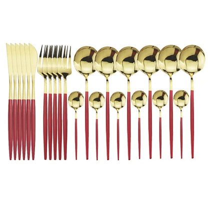 24-Piece Stainless Steel Flatware Set