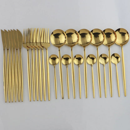 24-Piece Stainless Steel Flatware Set