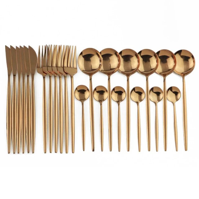 24-Piece Stainless Steel Flatware Set