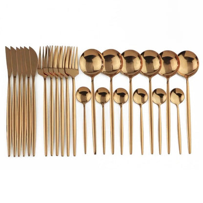 24-Piece Stainless Steel Flatware Set
