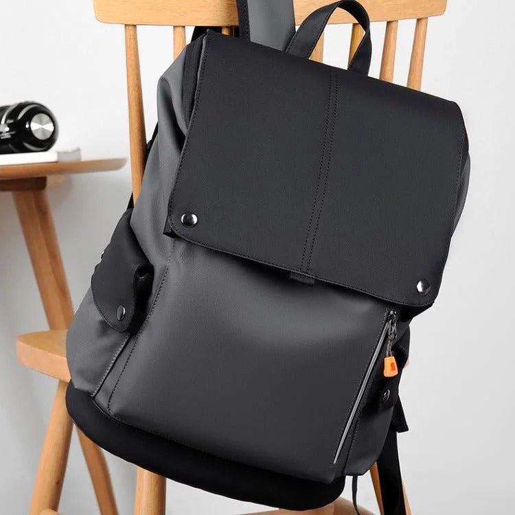 25L Waterproof Roll-Top Backpack with USB Port, Laptop Compartment and Pockets