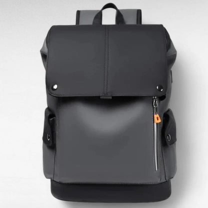 25L Waterproof Roll-Top Backpack with USB Port, Laptop Compartment and Pockets