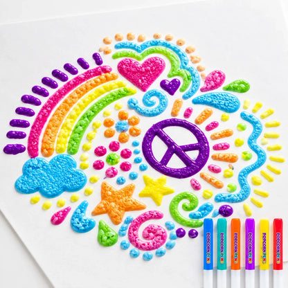 3D Art Pen Set Heat-Activated Raised Effect Six Colors