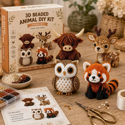 3D Bead Craft Kit Pre-Sorted Glass Beads Beginner Friendly