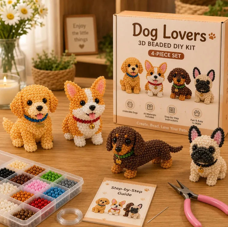 3D Bead Craft Kit Pre-Sorted Glass Beads Beginner Friendly