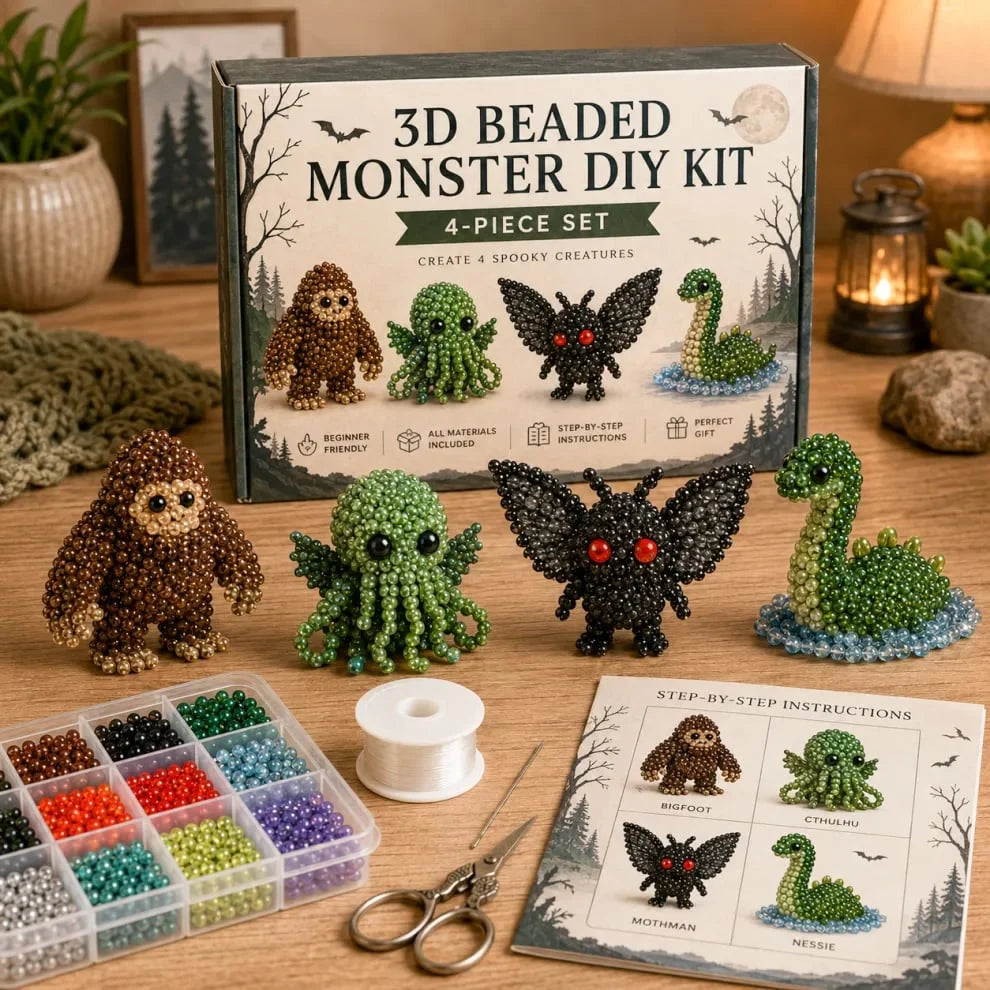 3D Bead Craft Kit Pre-Sorted Glass Beads Beginner Friendly