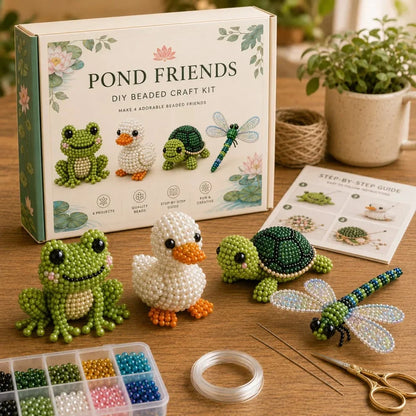3D Bead Craft Kit Pre-Sorted Glass Beads Beginner Friendly