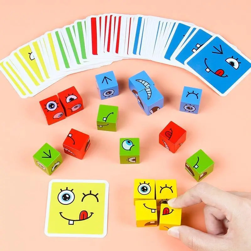3D Face Puzzle Wooden 16-Piece Educational